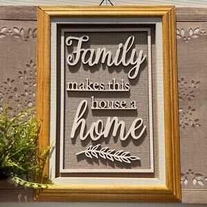 NWT Michaels "Family Makes This House A Home" Wall Decor by Ashland